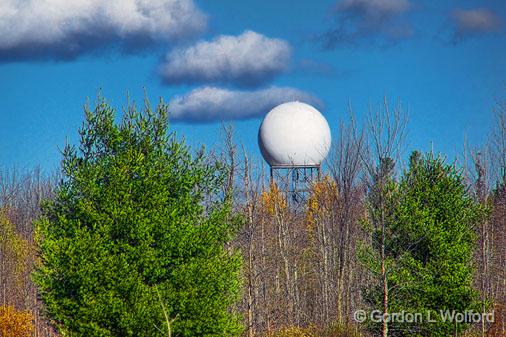 Franktown Radome_DSCF02710.jpg - The radome (radar dome) of Environment Canada's weather doppler radar station for Ottawaand eastern Ontario, part of the Canadian weather radar network.Photographed near Franktown, Ontario, Canada.